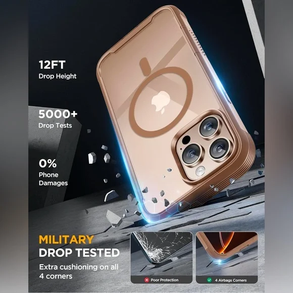 New MIRACASE - Case and screen protector for Iphone 16 pro max desert brown - Picture 5 of 8